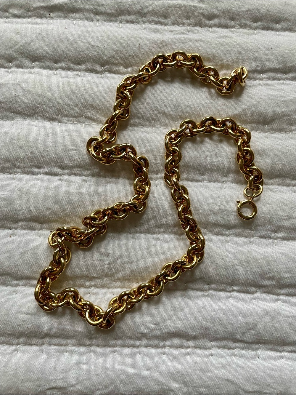 Vintage Gold Rolo Link Necklace - Picture 7 of 13